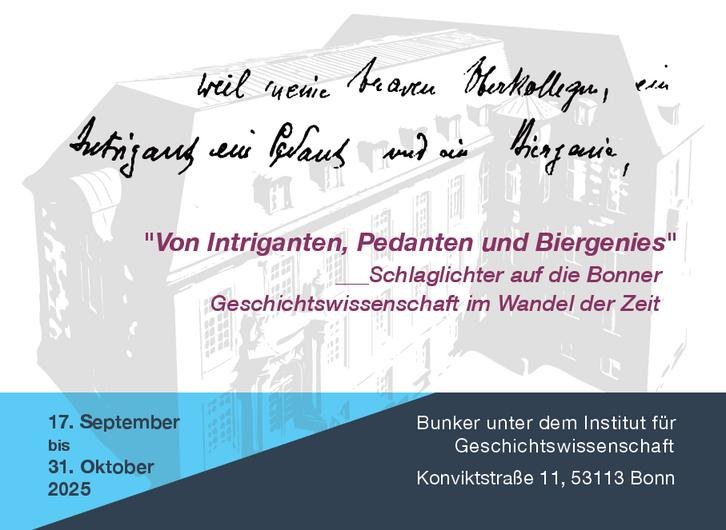 Flyer Ausstellung zur Bonner Geschichtswissenschaft